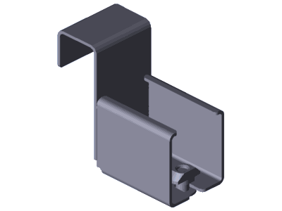 SCHIENENHALTER 40X45 MIT STOP
