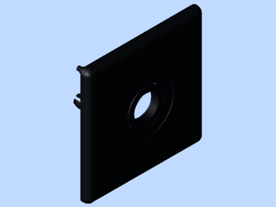 CAP 60X60 ESD;BLACK;WITH HOLE