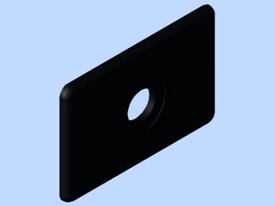 CAP 60X90 ESD; BLACK; WITH HOLE