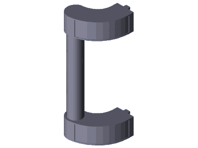 HANDLE 235X84X80 SAFETY GREY