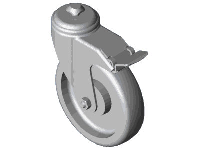 CASTER WHEEL D125 F ESD PATH