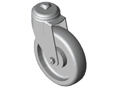 CASTER WHEEL D125 ESD PATH