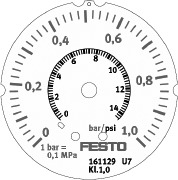 FMAP-63-1-1/4-EN Flanged precision pressure gauge