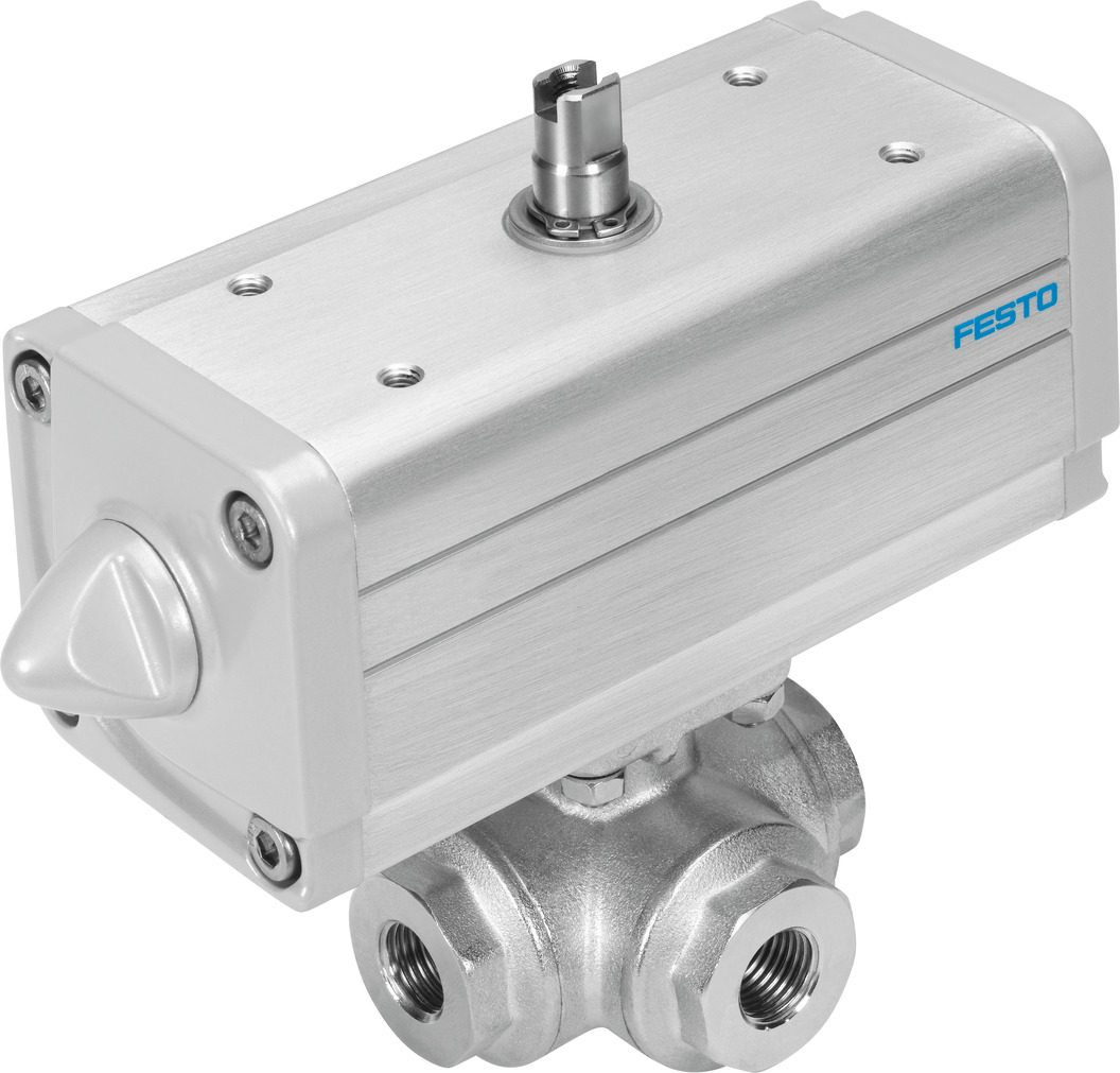 VZBA-3/4"-GGG-63-32L-F0405-V4V4T-PP30-R- ball valve actuator unit