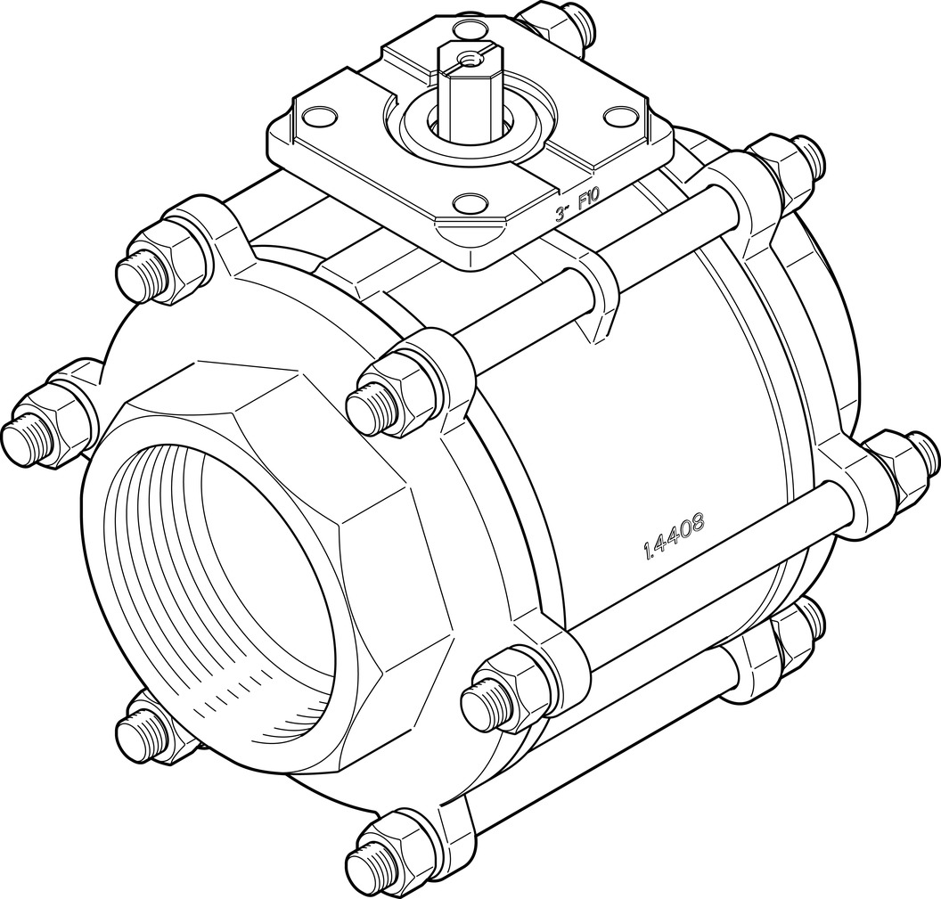VZBA-4"-GG-63-T-22-F10-V4V4T Ball valve