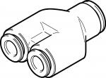 NPQH-Y-Q10-Q8-P10 Push-in Y-connector