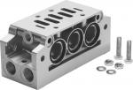 NAVW-1/2-3-ISO Manifold sub-base with 90° connections