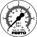 FMAP-63-6-1/4-EN Flanged precision pressure gauge