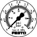 FMAP-63-4-1/4-EN Flanged precision pressure gauge