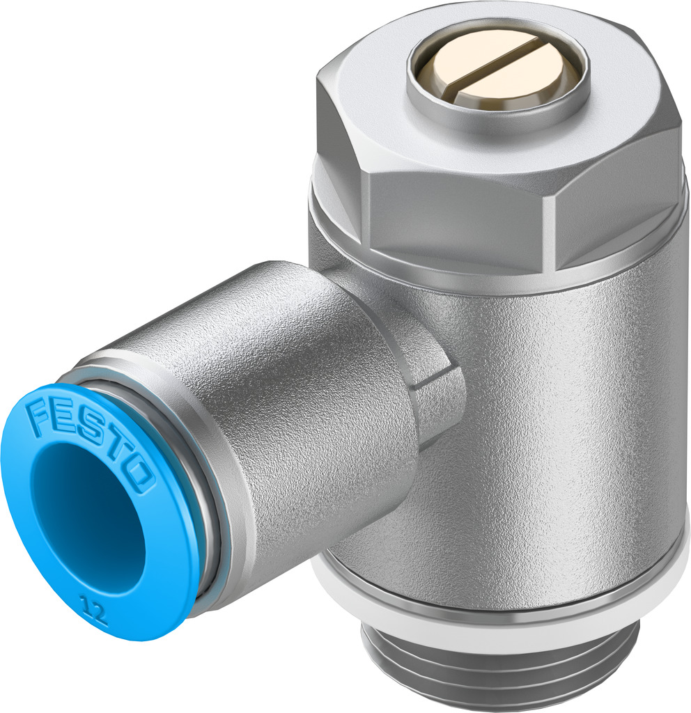GRLA-1/2-QS-12-D One-way flow control valve