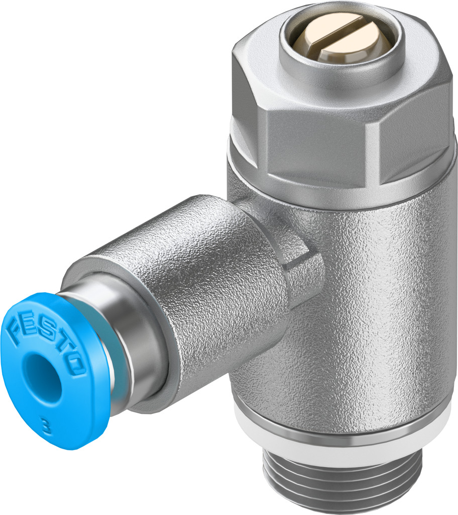 GRLZ-1/8-QS-3-D One-way flow control valve